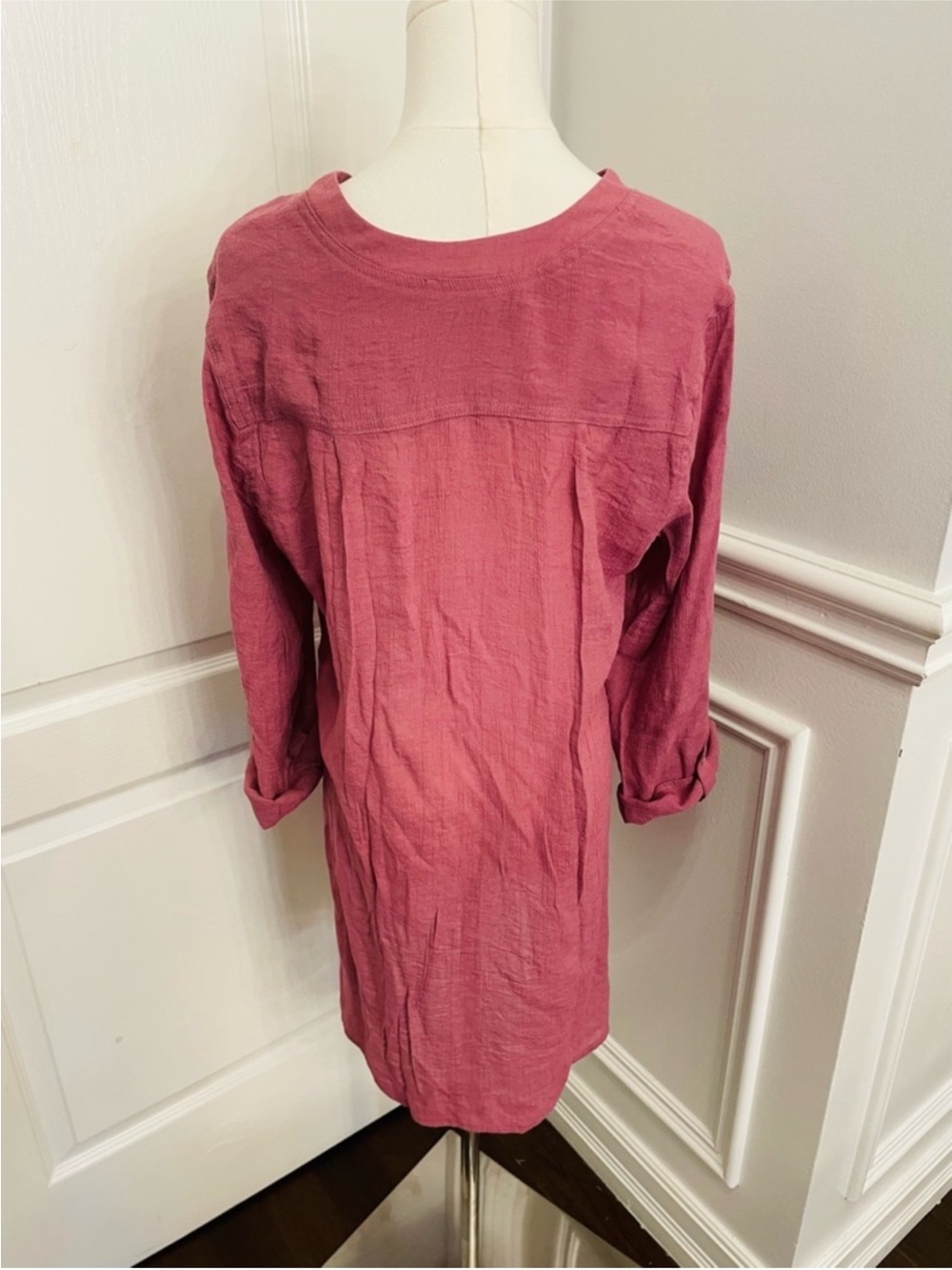 Lily Morgan Textured Button-Up Top in Raspberry Pink - Picture 6 of 8